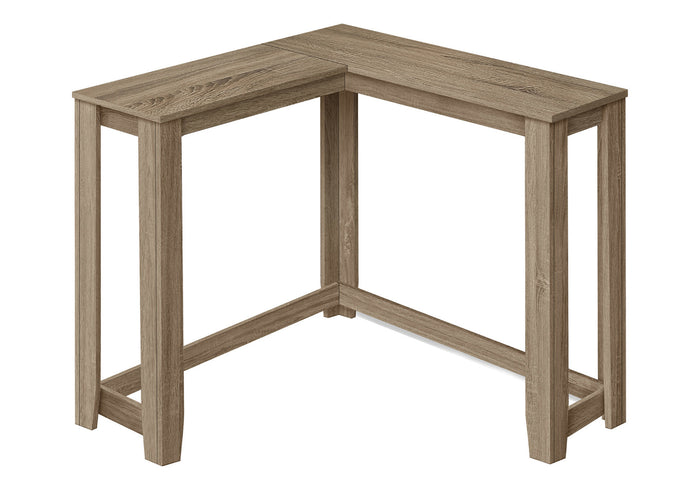 36" Taupe Wood Corner Frame Console Table