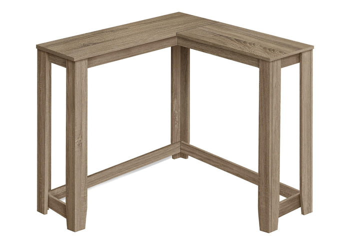 36" Taupe Wood Corner Frame Console Table