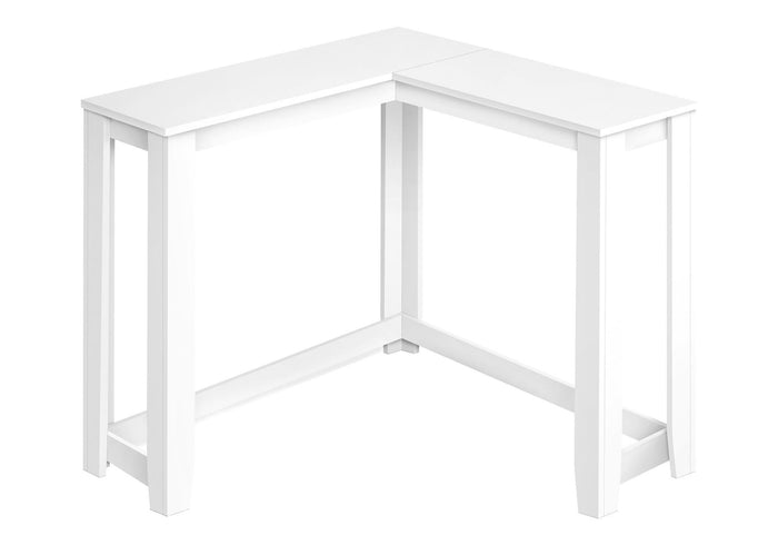 36" White Wood Corner Frame Console Table