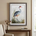 36" X 27" Brown Heron Framed Art