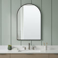 39" Black Arch Metal Framed Bathroom Vanity Mirror
