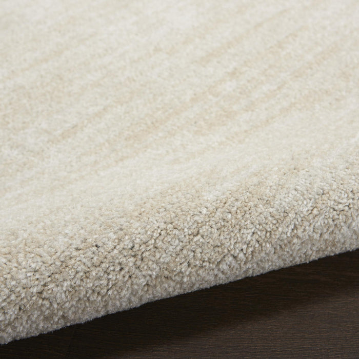 4' Beige And Ivory Round Indoor Outdoor Area Rug