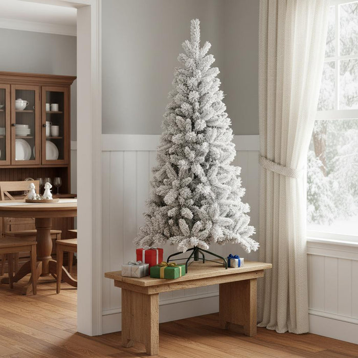 4' Full Flocked Pine Christmas Tree