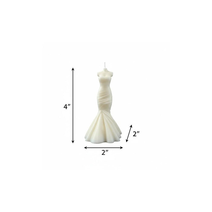 4" Ivory Clean Cotton Scented Dimensional Form Candle