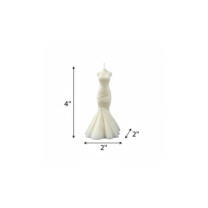 4" Ivory Day at the Spa Scented Dimensional Form Candle