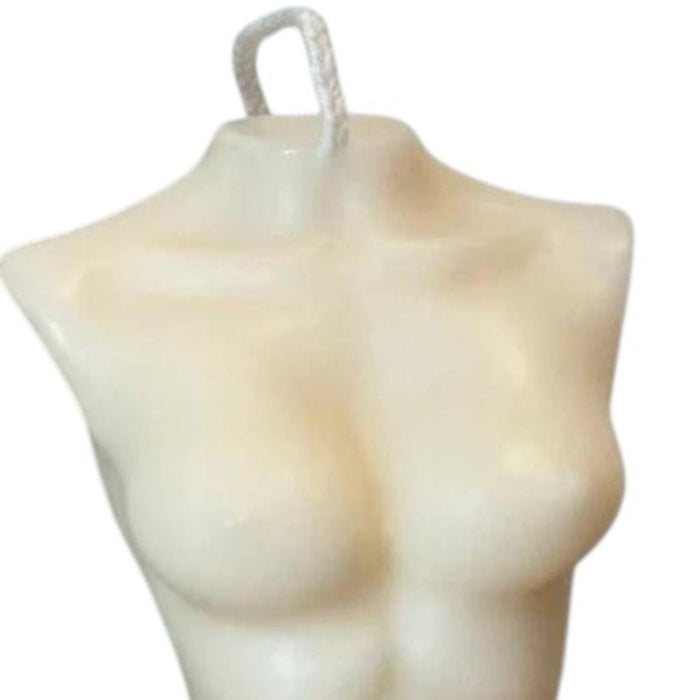 4" Ivory Rose Petals Scented Dimensional Female Form Candle