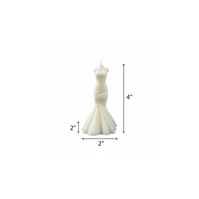 4" Ivory Sandalwood Scented Dimensional Form Candle