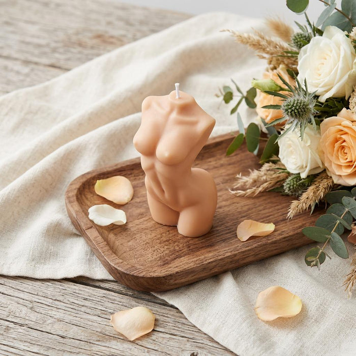 4" Natural Vanilla Scented Dimensional Female Form Candle
