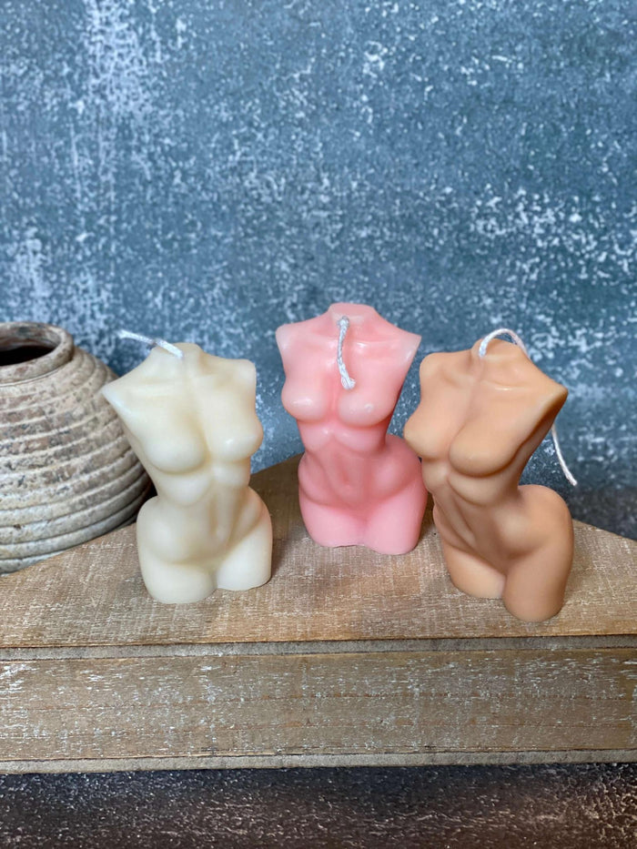 4" Natural Vanilla Scented Dimensional Female Form Candle