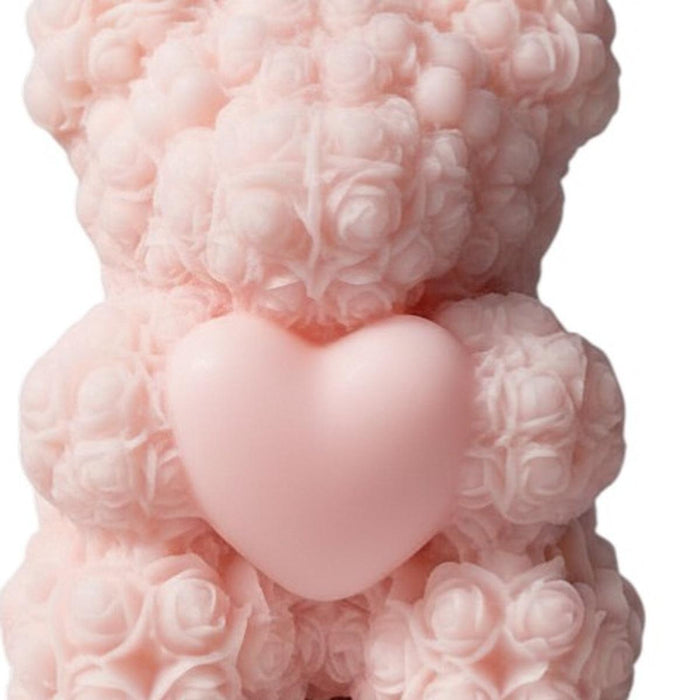 4" Pink French Market Scented Dimensional Teddy Bear Candle