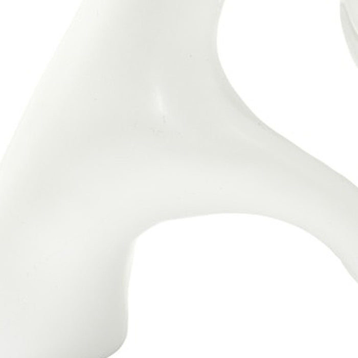 4" White Resin Heart Hands Tabletop Sculpture