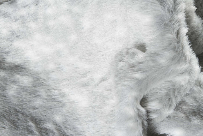 4' X 5' Gray Faux Fur Washable Area Rug
