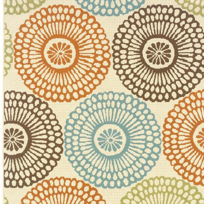 4' X 6' Beige Indoor Outdoor Area Rug