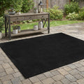 4' X 6' Black Stain Resistant Indoor Outdoor Area Rug