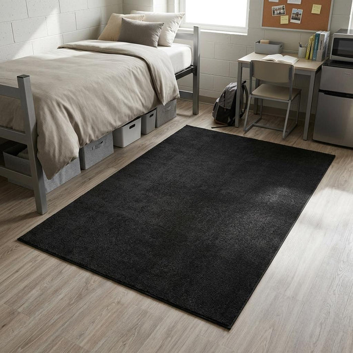 4' X 6' Black Stain Resistant Indoor Outdoor Area Rug