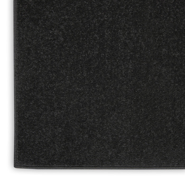 4' X 6' Black Stain Resistant Indoor Outdoor Area Rug