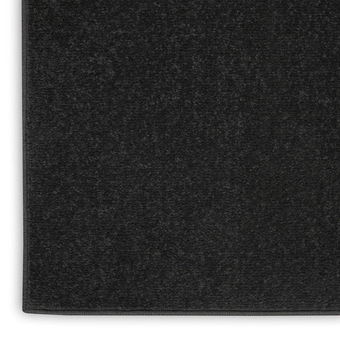 4' X 6' Black Stain Resistant Indoor Outdoor Area Rug