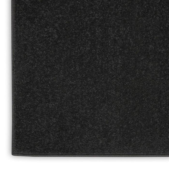 4' X 6' Black Stain Resistant Indoor Outdoor Area Rug