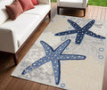 4' X 6' Blue And Gray Indoor Outdoor Area Rug