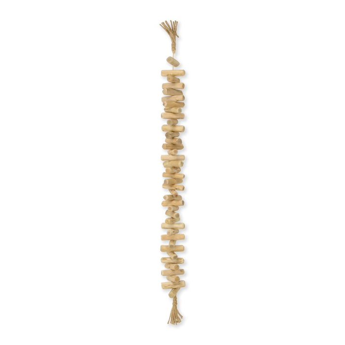 40" Brown Wood Rods And Rope Decorative Tassel