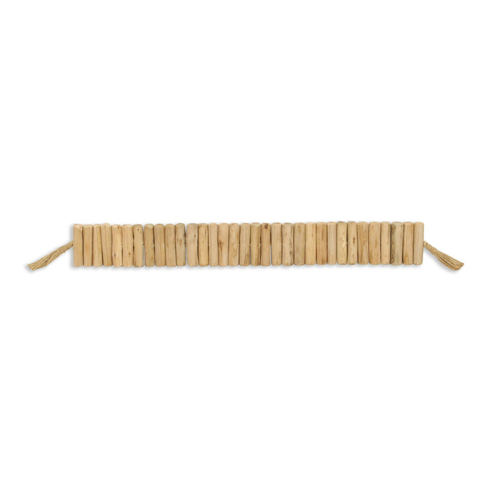 40" Brown Wood Rods And Rope Decorative Tassel