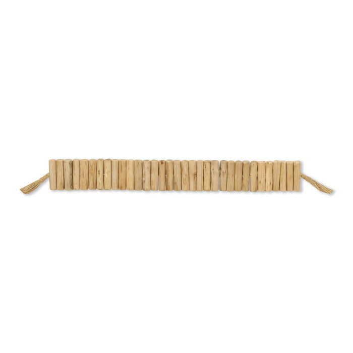 40" Brown Wood Rods And Rope Decorative Tassel