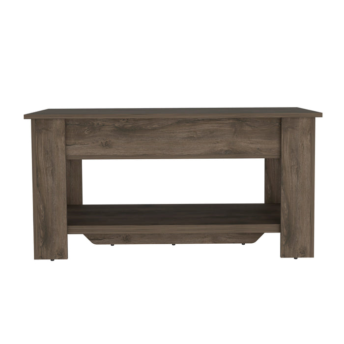 40" Dark Brown Storage Bench with Flip Top