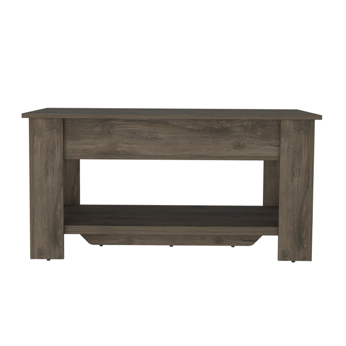 40" Dark Brown Wood Storage Bench With Flip Top Shoe Storage And Shelves