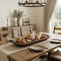 40" Natural Solid Wood Oval Dough Bowl