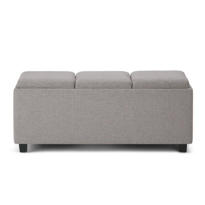 42" Cloud And Dark Brown Ottoman With Storage
