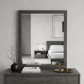 43" Gray Wood Dresser Mount Framed Mirror