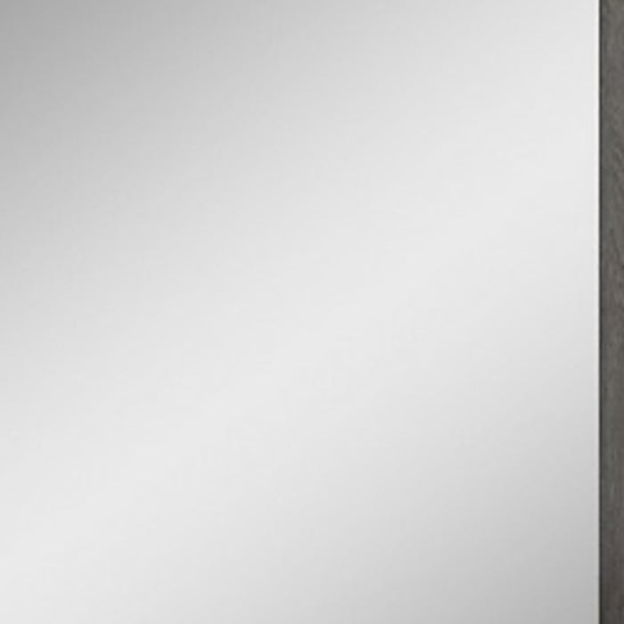 43" Gray Wood Dresser Mount Framed Mirror