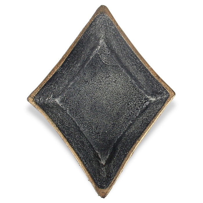 5" Black Cast Iron Diamond Square Bowl