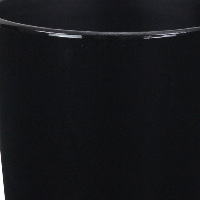 5" Black Recycled Plastic Indoor Outdoor Round Pot Planter