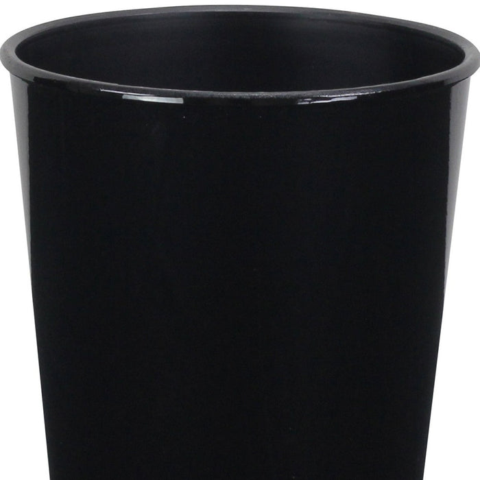 5" Black Recycled Plastic Indoor Outdoor Round Pot Planter