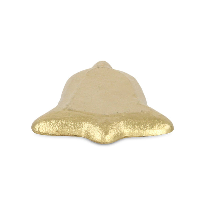 5" Gold Cast Iron Christmas Bell Trinket Tray