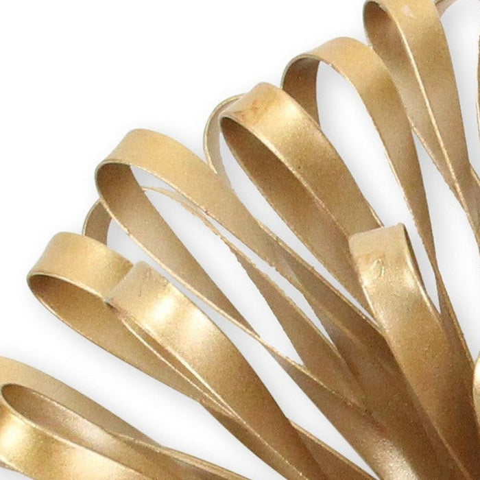 5" Gold Metal Abstract Hand Painted Sculpture