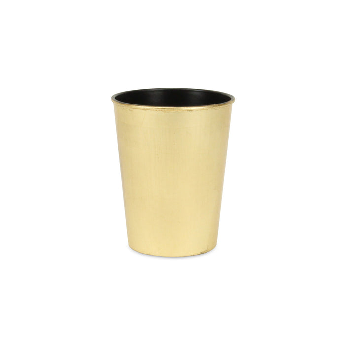 5" Gold Recycled Plastic Indoor Outdoor Round Pot Planter