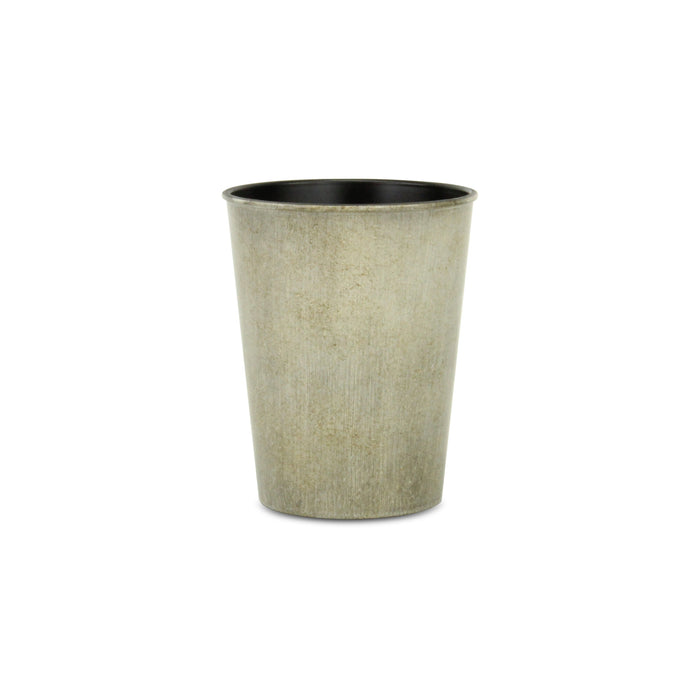 5" Gray Recycled Plastic Indoor Outdoor Round Pot Planter