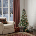 5' Green And White Full Fir Christmas Tree With Decorations