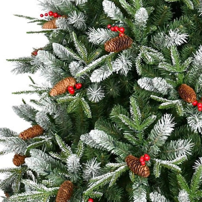 5' Green And White Full Fir Christmas Tree With Decorations