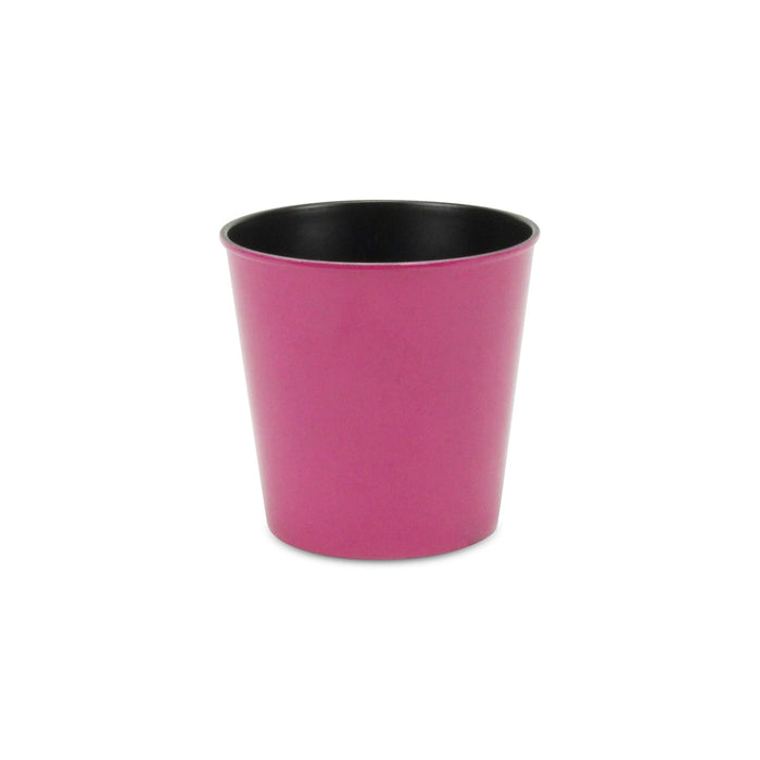 5" Hot Pink Recycled Plastic Indoor Outdoor Round Pot Planter