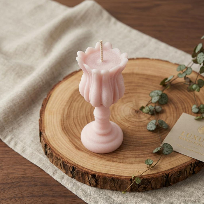 5" Pink Lily of the Valley Scented Dimensional Flower Candle