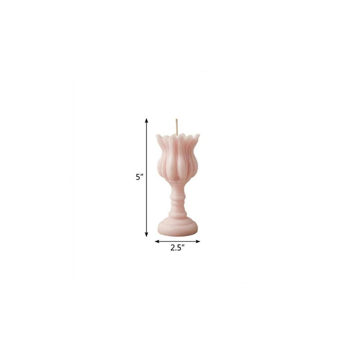 5" Pink Lily of the Valley Scented Dimensional Flower Candle