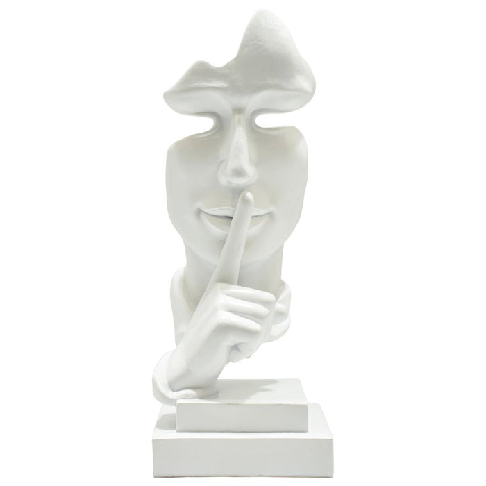 5" White Resin Tabletop Sculpture
