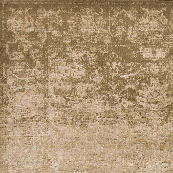 5' X 8' Beige And Tan Floral Medallion Distressed Area Rug