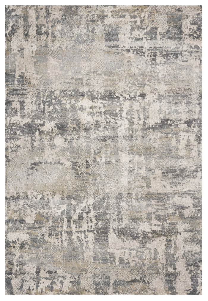 5' X 8' Gray And Tan Abstract Area Rug