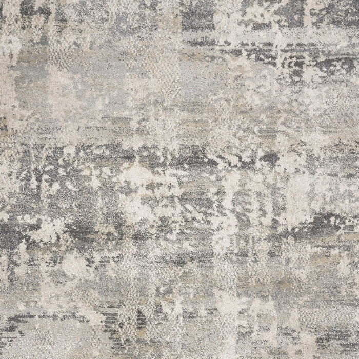5' X 8' Gray And Tan Abstract Area Rug