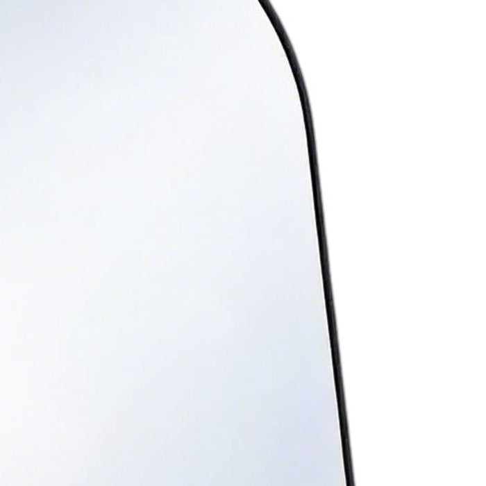 56" Black Aluminum Arch Freestanding And Wall Mounted Framed Full Length Mirror