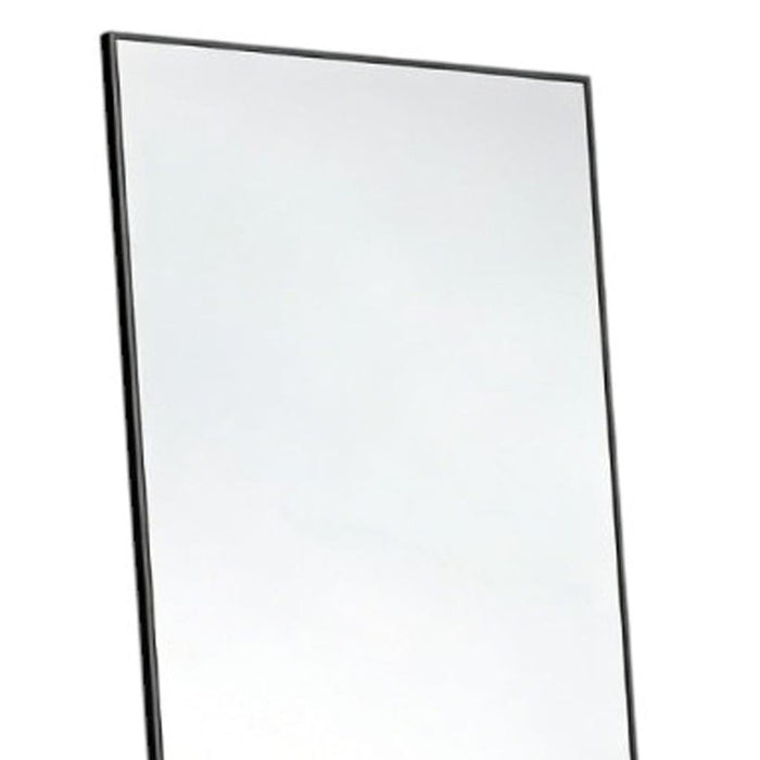 56" Black Aluminum Freestanding And Wall Mounted Framed Full Length Mirror